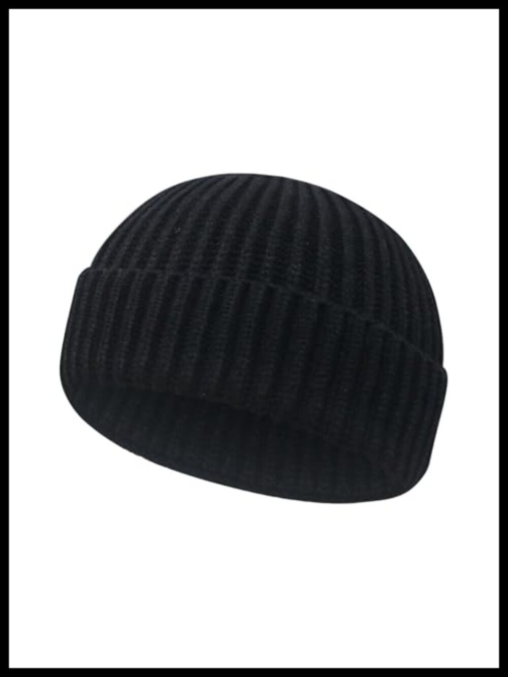 Wool Fisherman Beanie Men Women Short Cuff Knit Beanie Wool Blend Warm